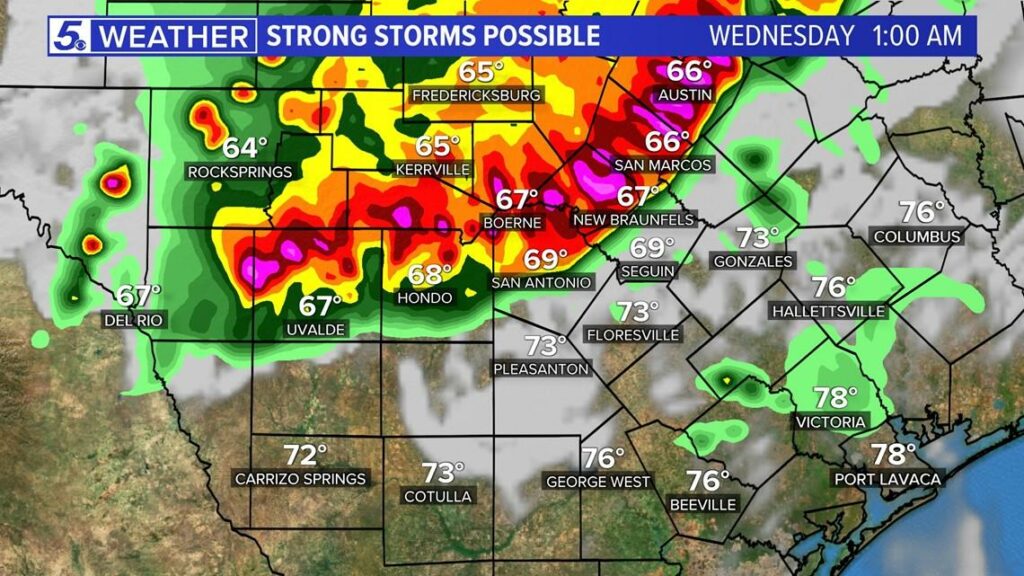 San Antonio Weather Tomorrow's Temperature and Rain Chances World