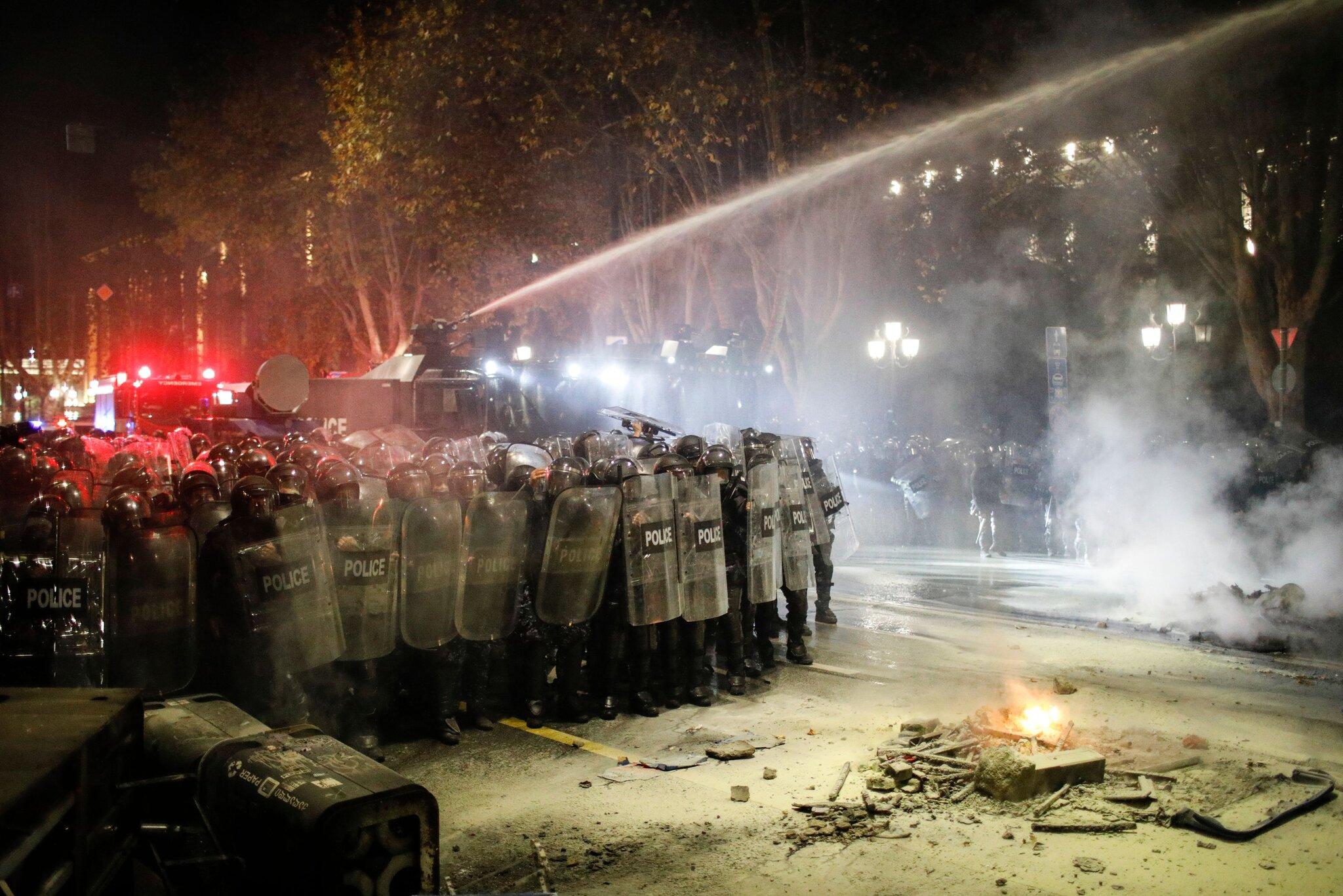 Georgia Erupts in Third Night of Protests Over EU Talks Suspension