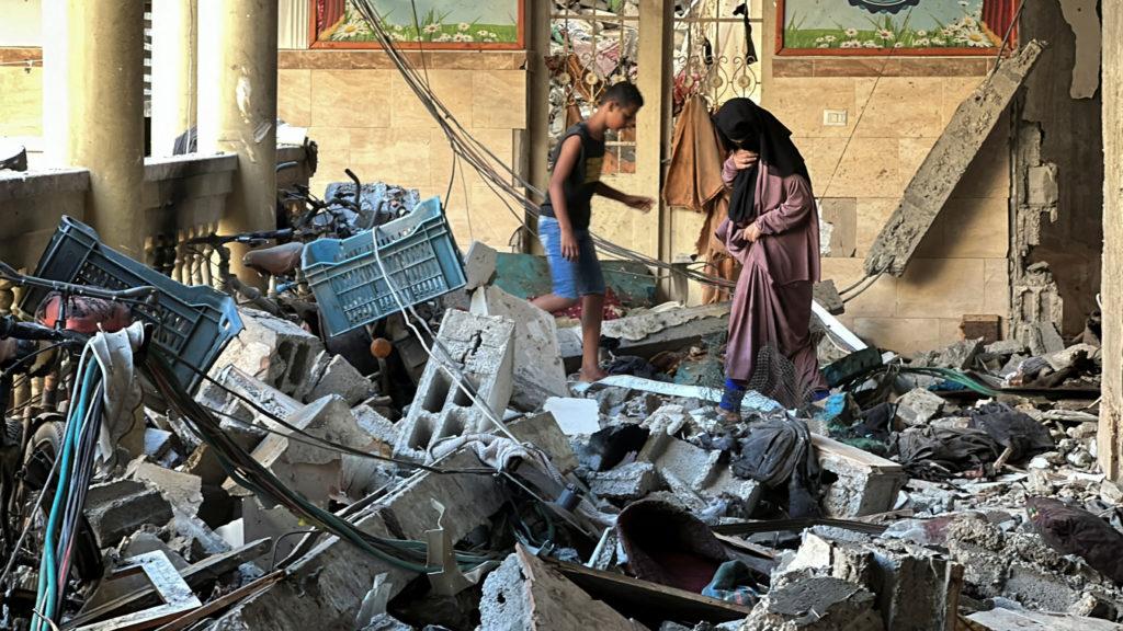 Israeli Strike on Gaza Tent Camp Kills 21