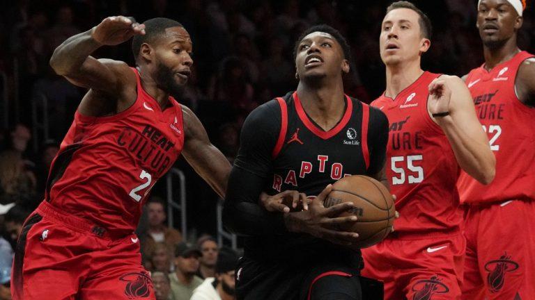 Barrett’s Triple-Double Can’t Save Short-Handed Raptors in Loss to Heat